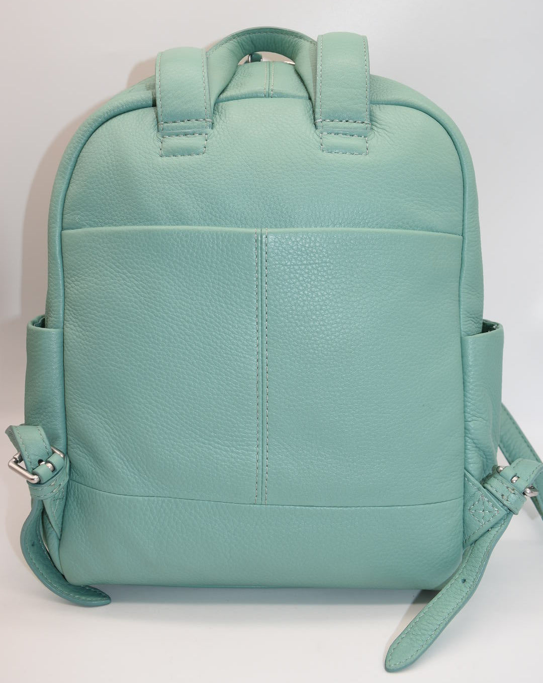 Vera Bradley Leather Carryall Backpack in Mint Green