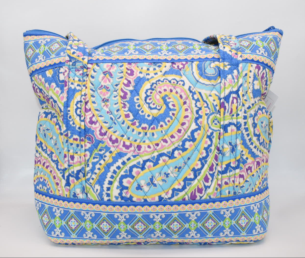 Vera Bradley Villager Tote Bag in "Capri Blue" Pattern
