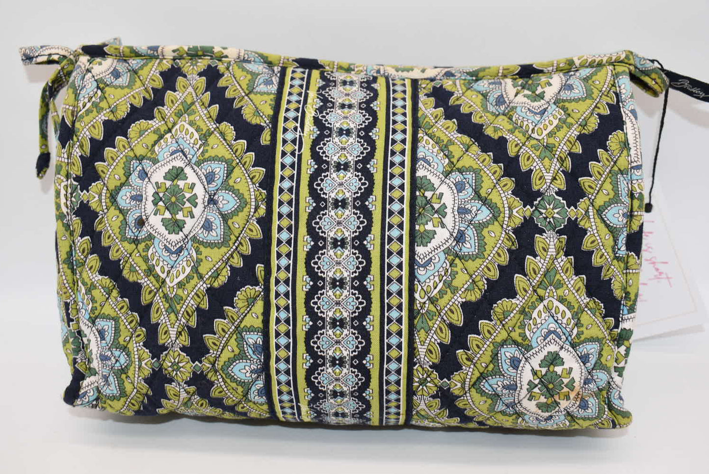 Vera Bradley Large Zip Cosmetic Bag in "Cambridge" Pattern