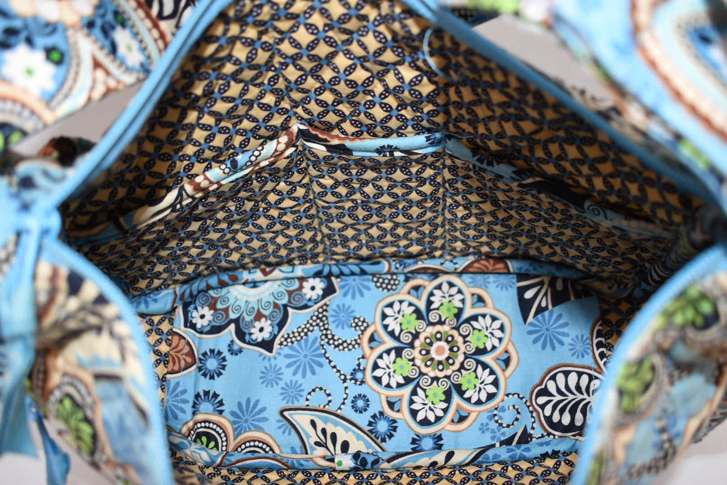 Vera Bradley On-the-Go Convertible  Shoulder Bag in "Bali Blue" Pattern