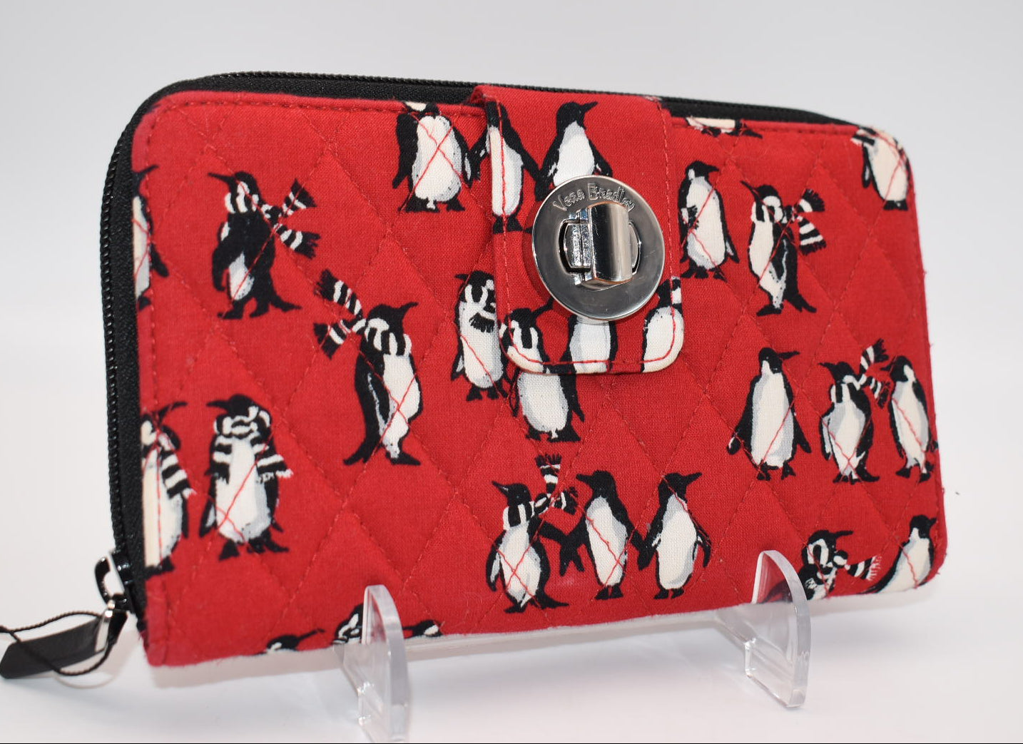 Vera Bradley Turnlock Wallet in "Playful Penguins" Pattern