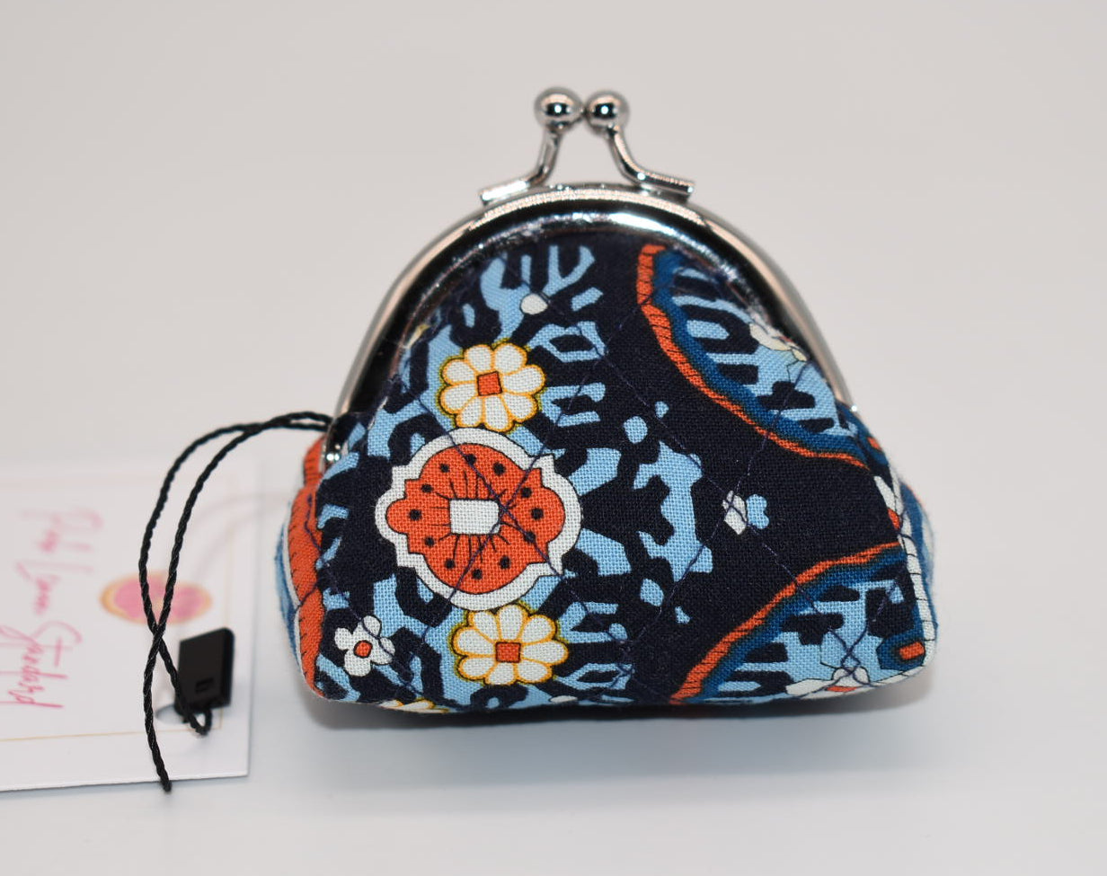 Vera Bradley Mini Kisslock Coin Purse in "Marrakesh" Pattern