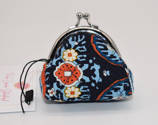 Vera Bradley Mini Kisslock Coin Purse in "Marrakesh" Pattern