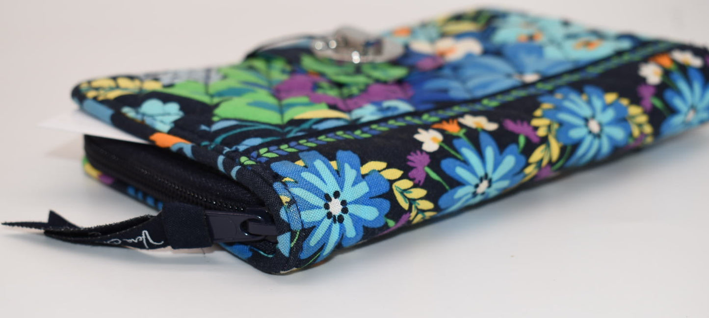 Vera Bradley Turnlock Wallet in "Midnight Blues" Pattern