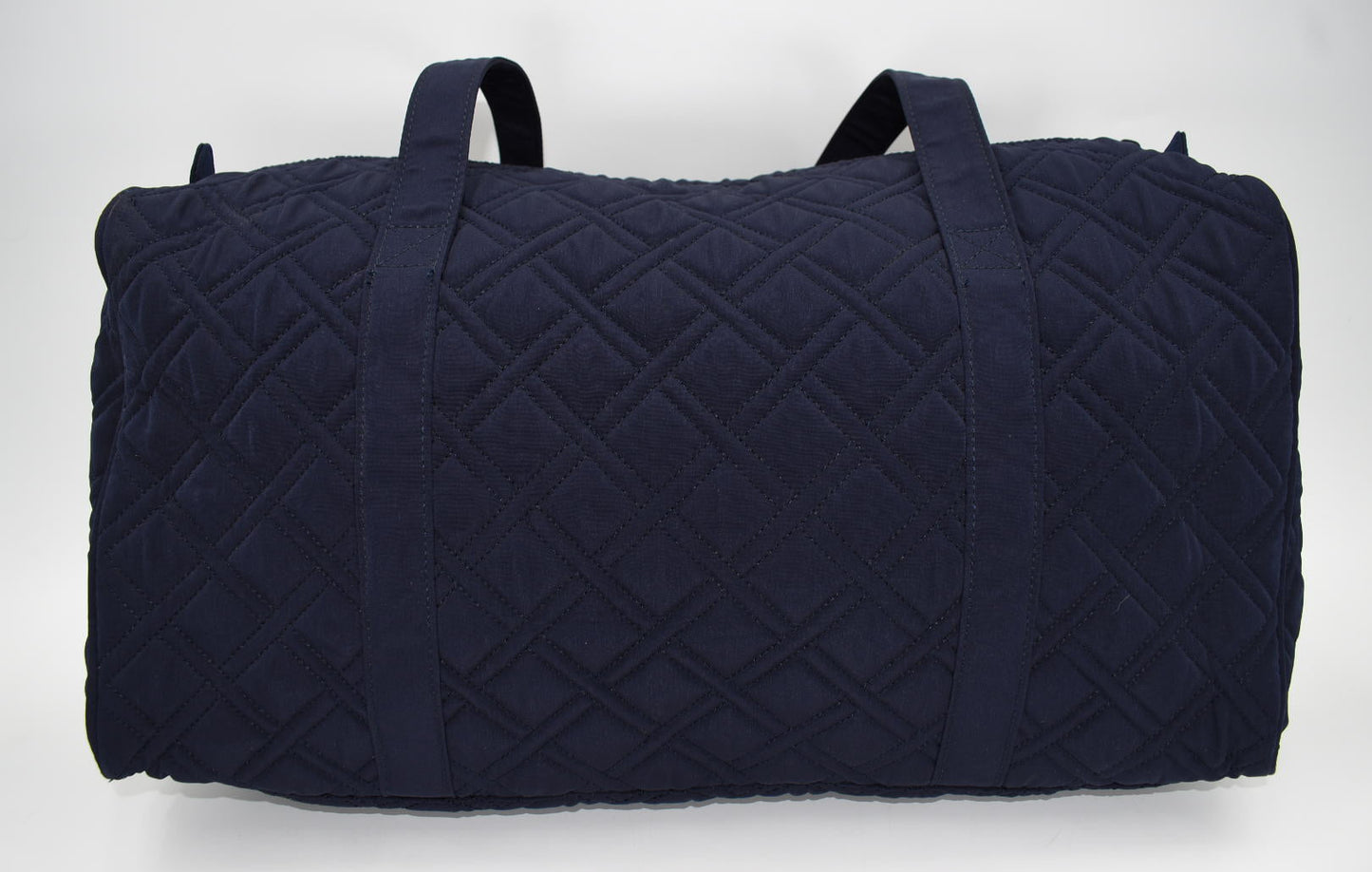 Vera Bradley Medium Quilted Microfiber Duffel Bag in Navy Blue