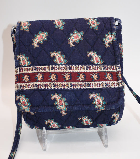 Vintage Vera Bradley Small Crossbody Bag in "Navy -1991" Pattern