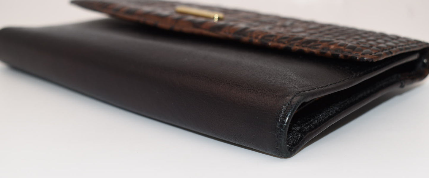 Brahmin Soft Checkbook Wallet in Tuscan Tri-Texture