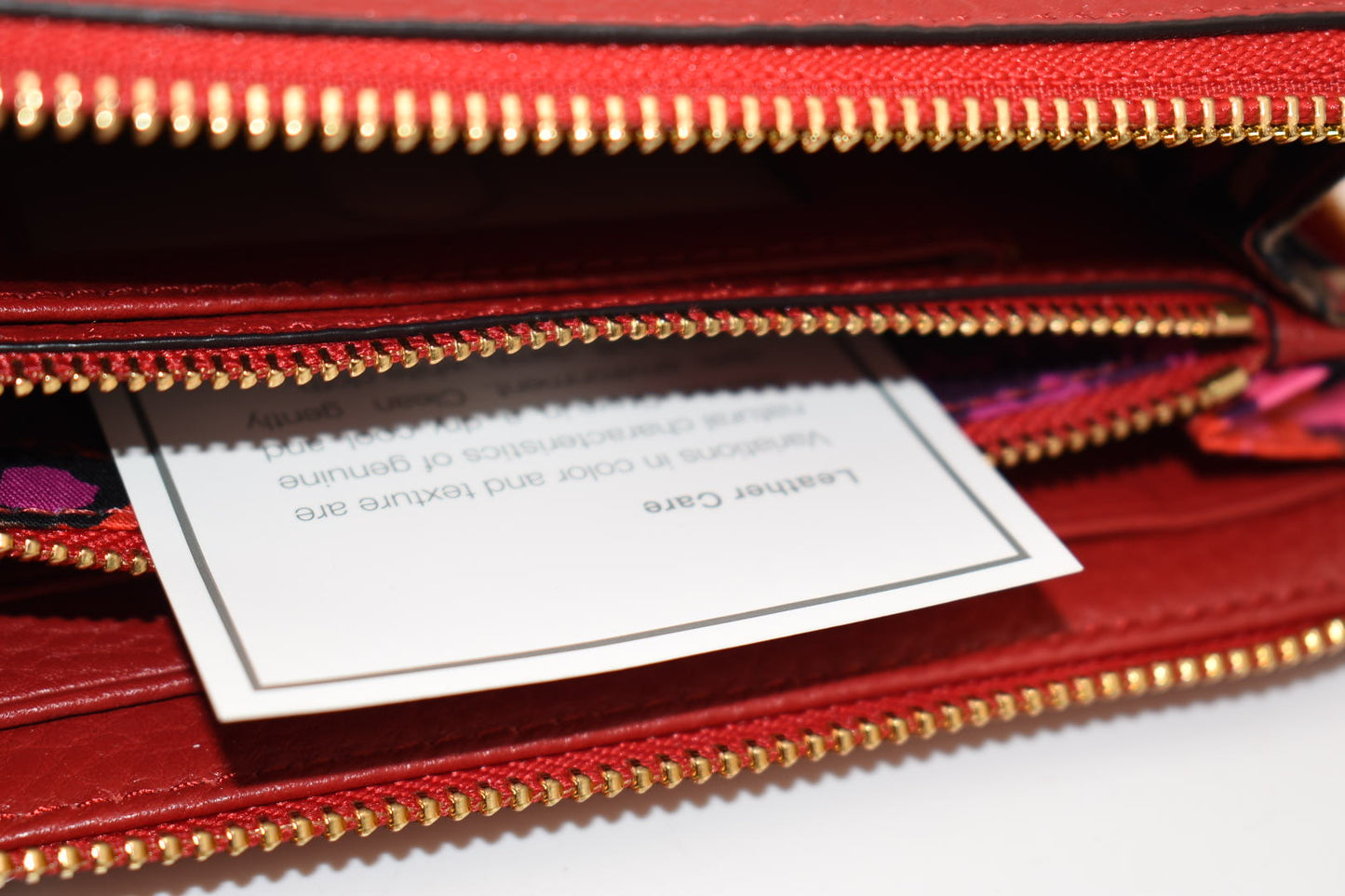 Vera Bradley Quilted Leather Georgia Wallet in Tango Red