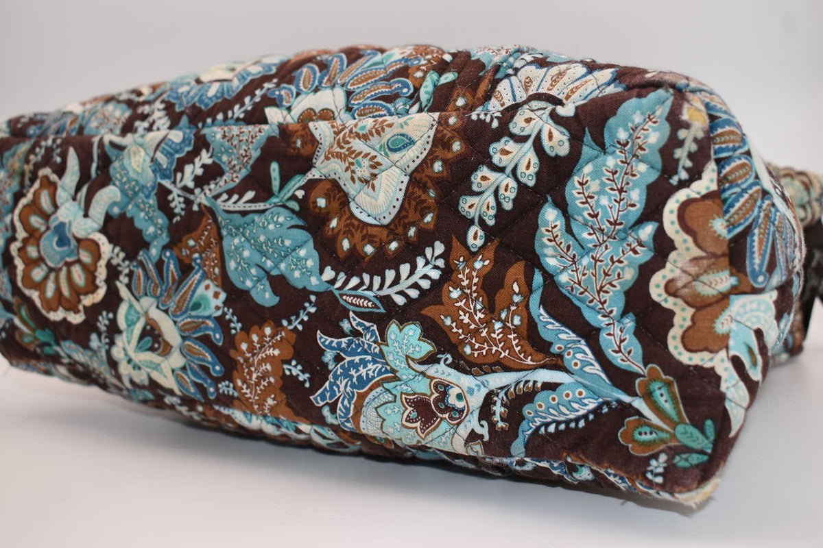 Vera Bradley Large Betsy Shoulder Tote Bag in "Java Blue" Pattern