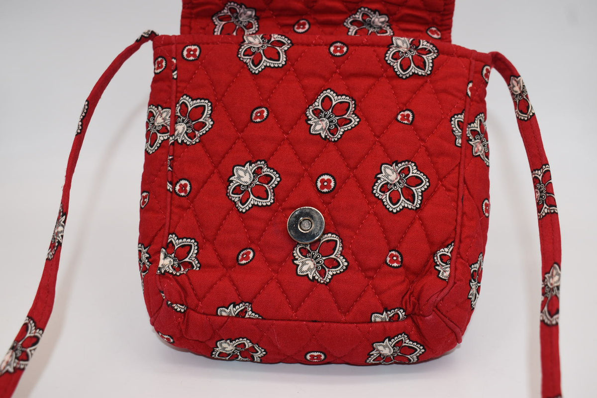 Vera Bradley Small Crossbody Bag in "Red Bandana" Pattern