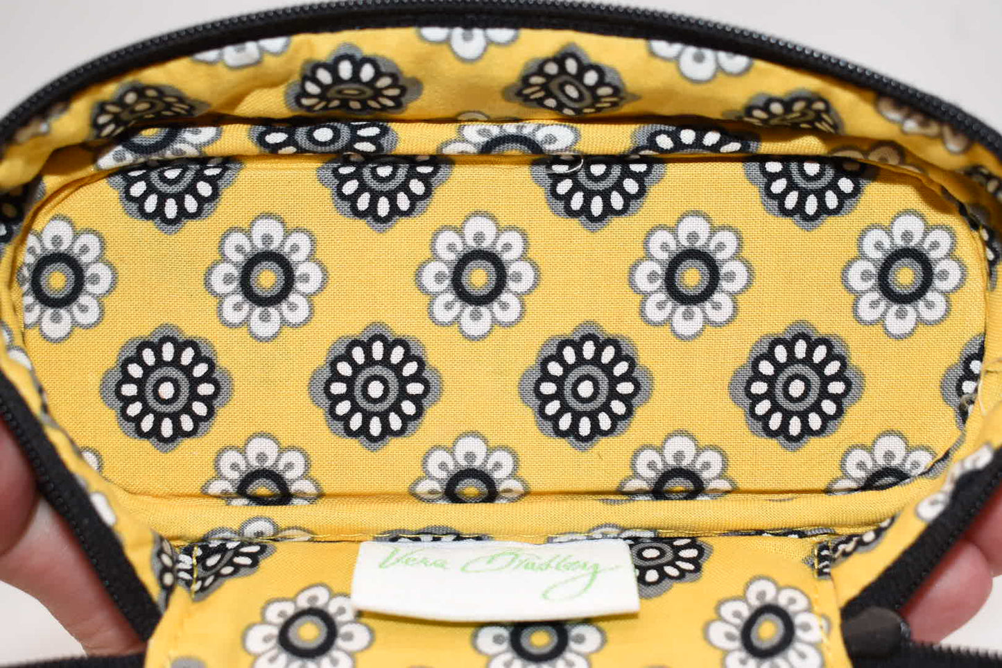 Vera Bradley Cosmetic Brush & Pencil Case in "Yellow Bird" Pattern