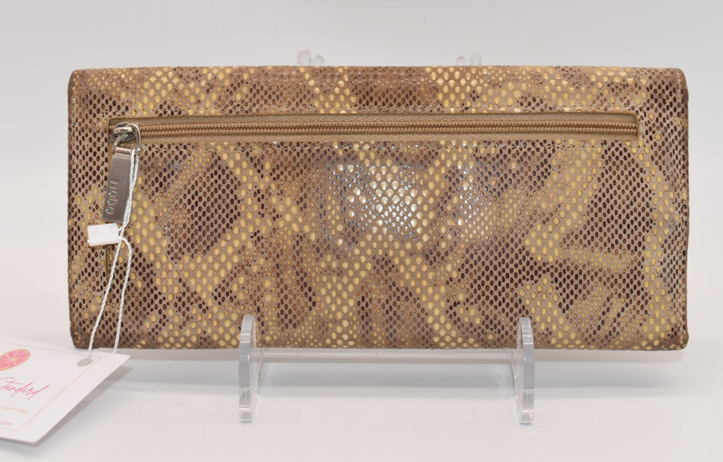 HOBO INTL Ardor Large Trifold Wallet in Exotic Print