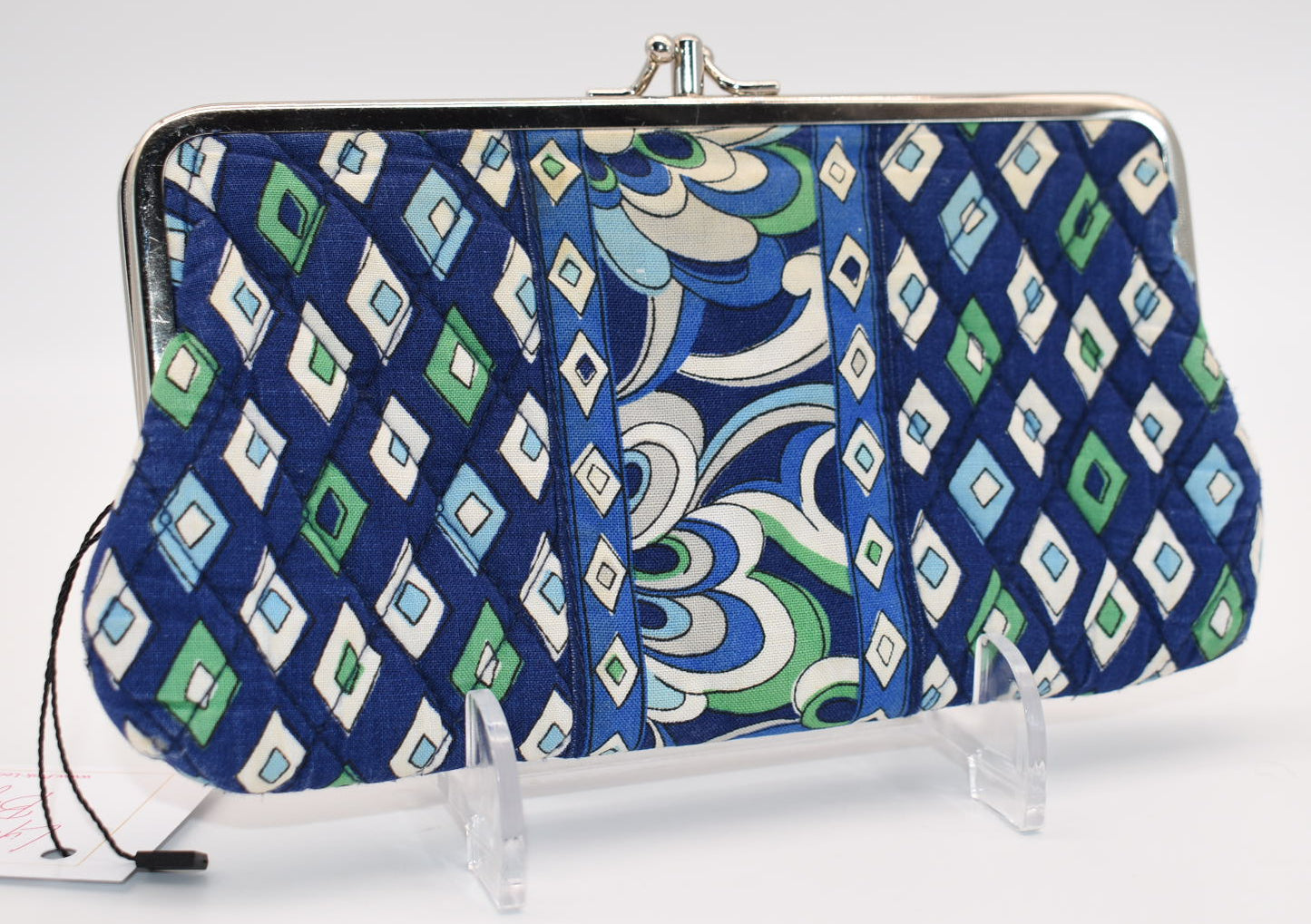 Vera Bradley Double Kisslock Wallet in "Mediterranean Blue" Pattern