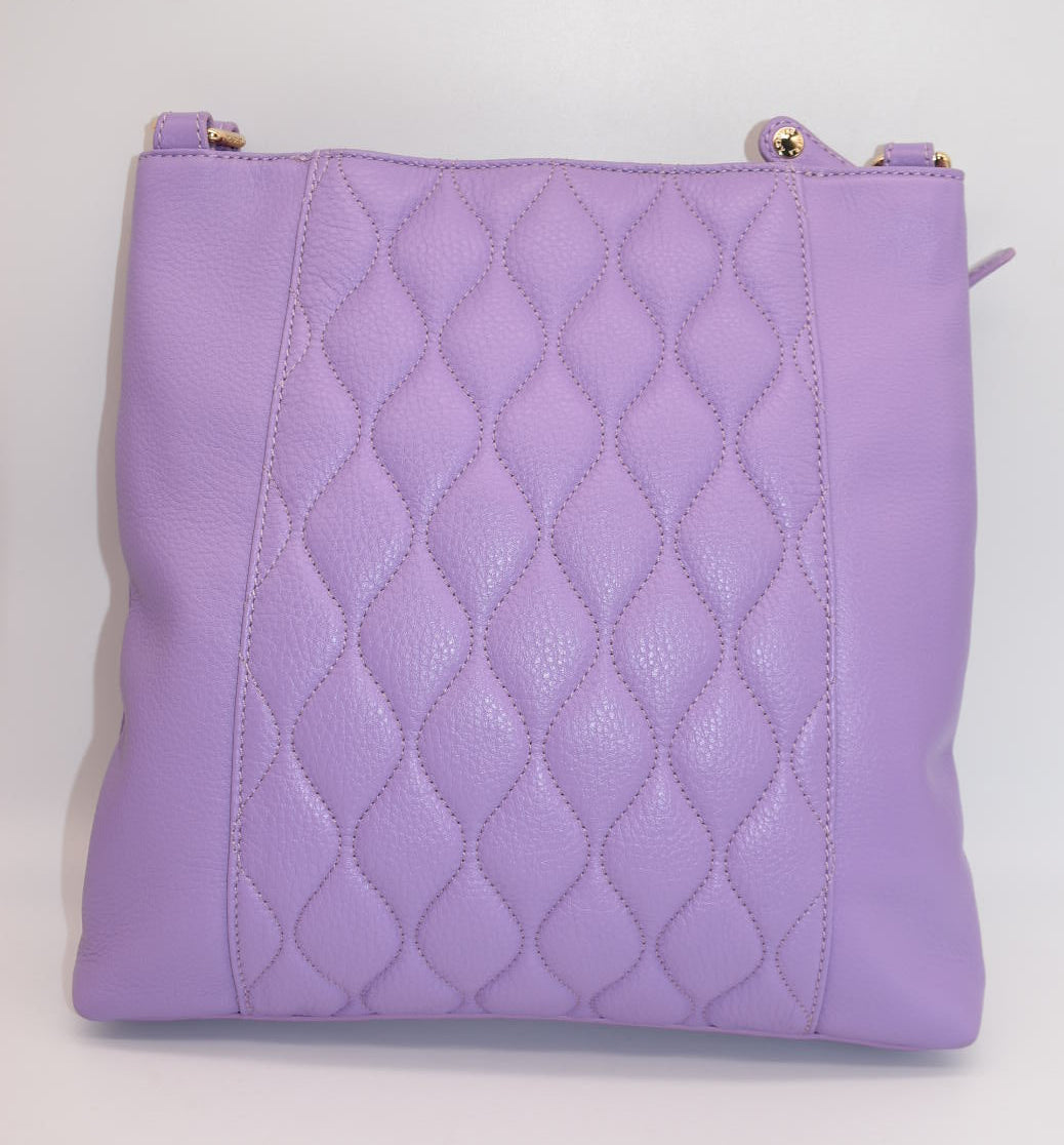 Vera Bradley Quilted Leather Molly Crossbody Bag in Lavendar