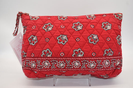 Vera Bradley XL Cosmetic Bag in "Red Bandana" Pattern