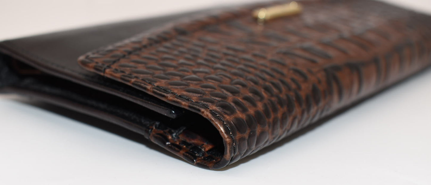 Brahmin Soft Checkbook Wallet in Tuscan Tri-Texture