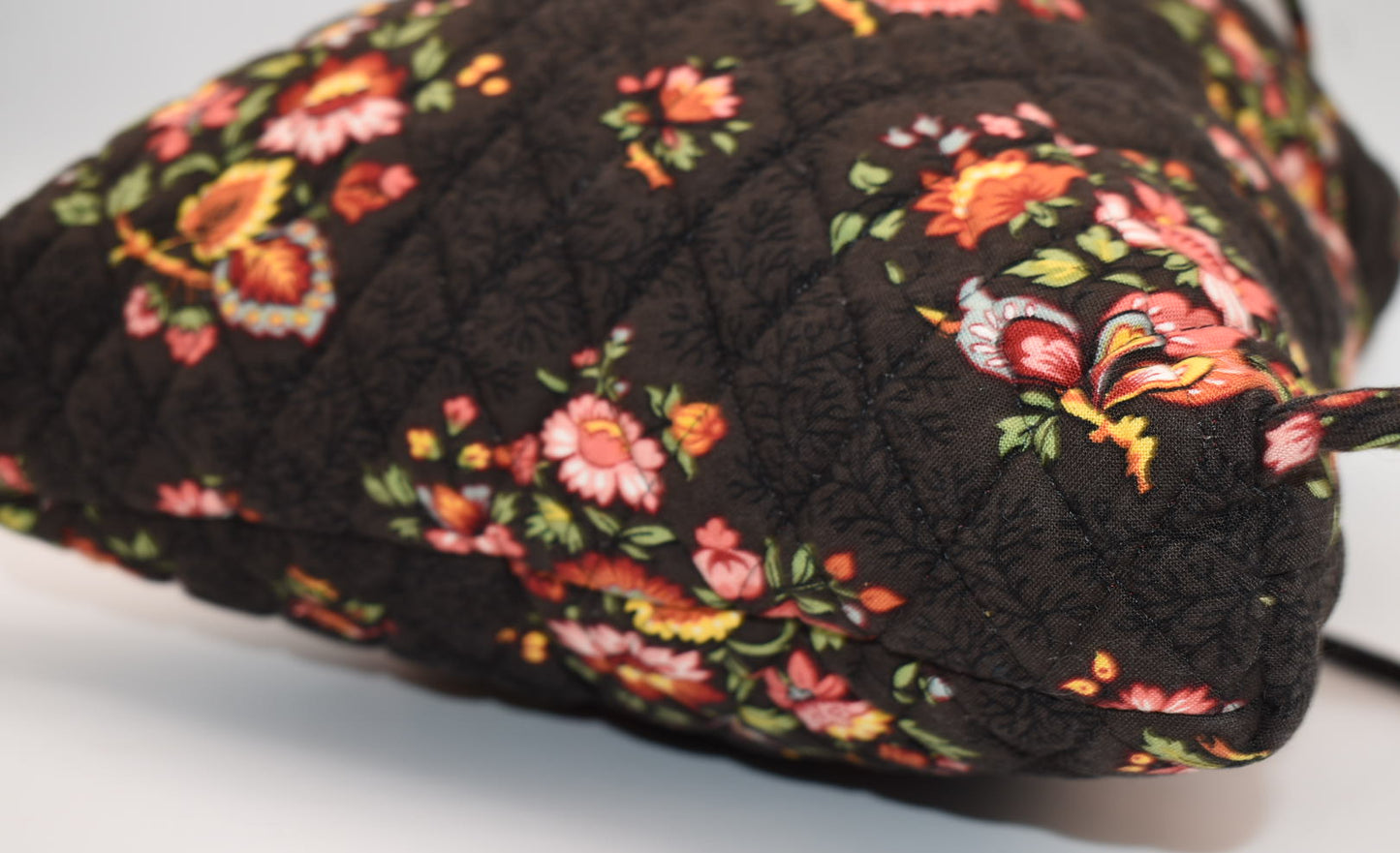 Vera Bradley Drawstring Back Sack Bag in "Chocolate" Pattern