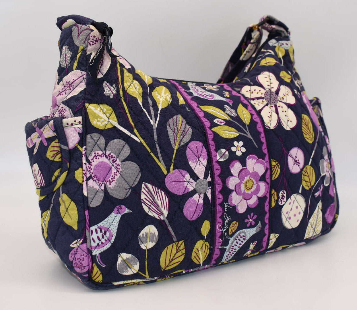 Vera Bradley On-the-Go Shoulder Bag in "Floral Nightingale" Pattern