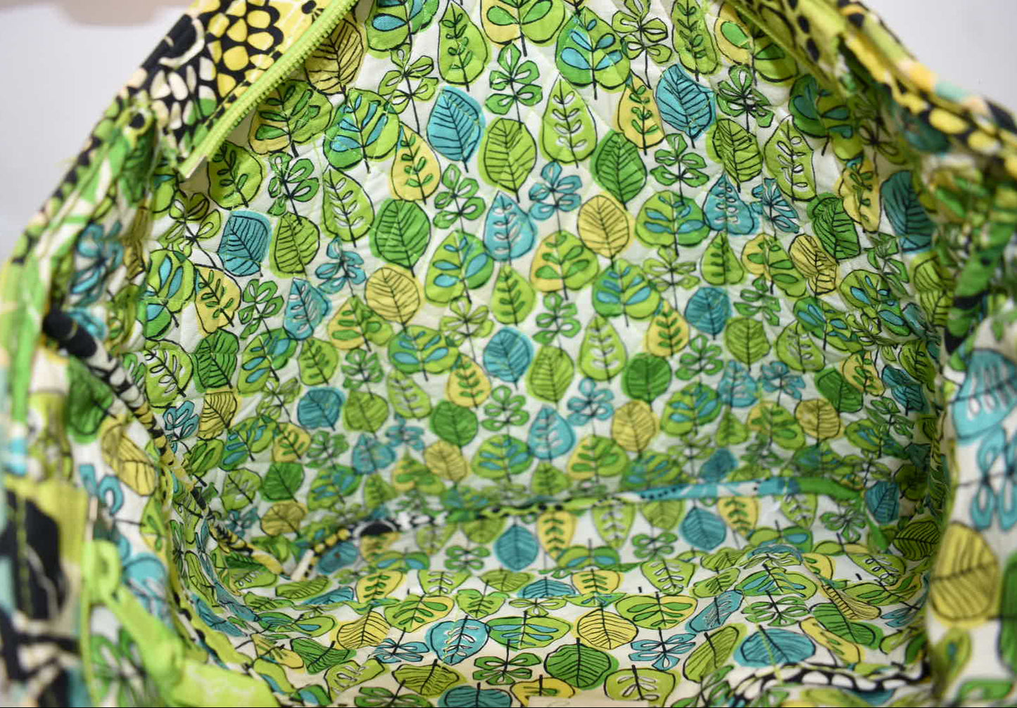 Vera Bradley "Go Around" Large Tote Bag in "Lime's Up" Pattern