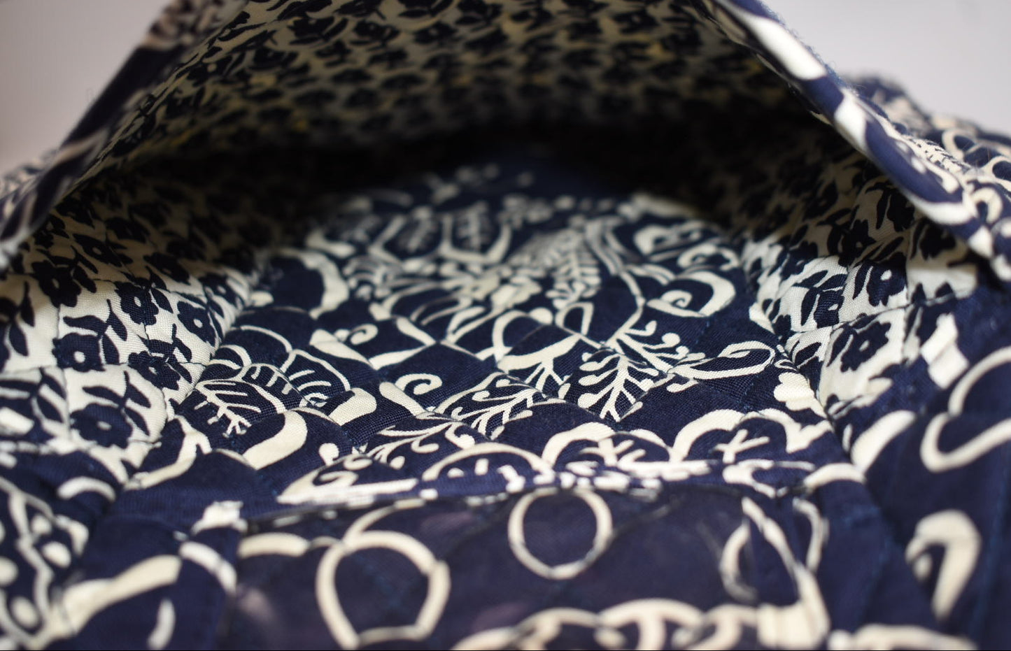 Vera Bradley Large Ultimate Backpack in "Twirly Birds- Navy" Pattern