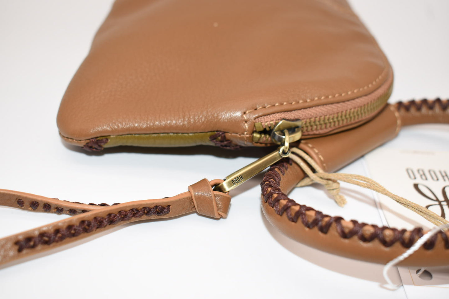 HOBO Intl Sable Wristlet Bag in Timber Brown