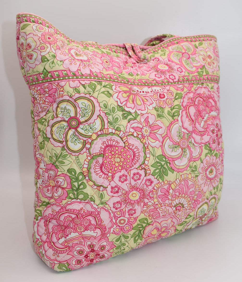 Vera Bradley Quilted Cotton Everyday Tote Bag in "Petal Pink" Pattern