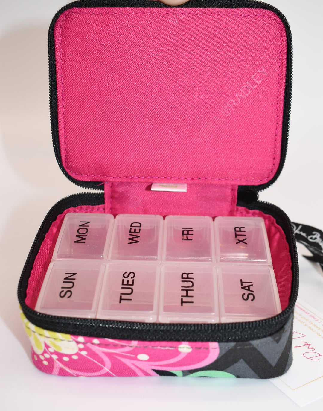 Vera Bradley Travel Pill Organizer Case in "Ziggy Zinnia" Pattern