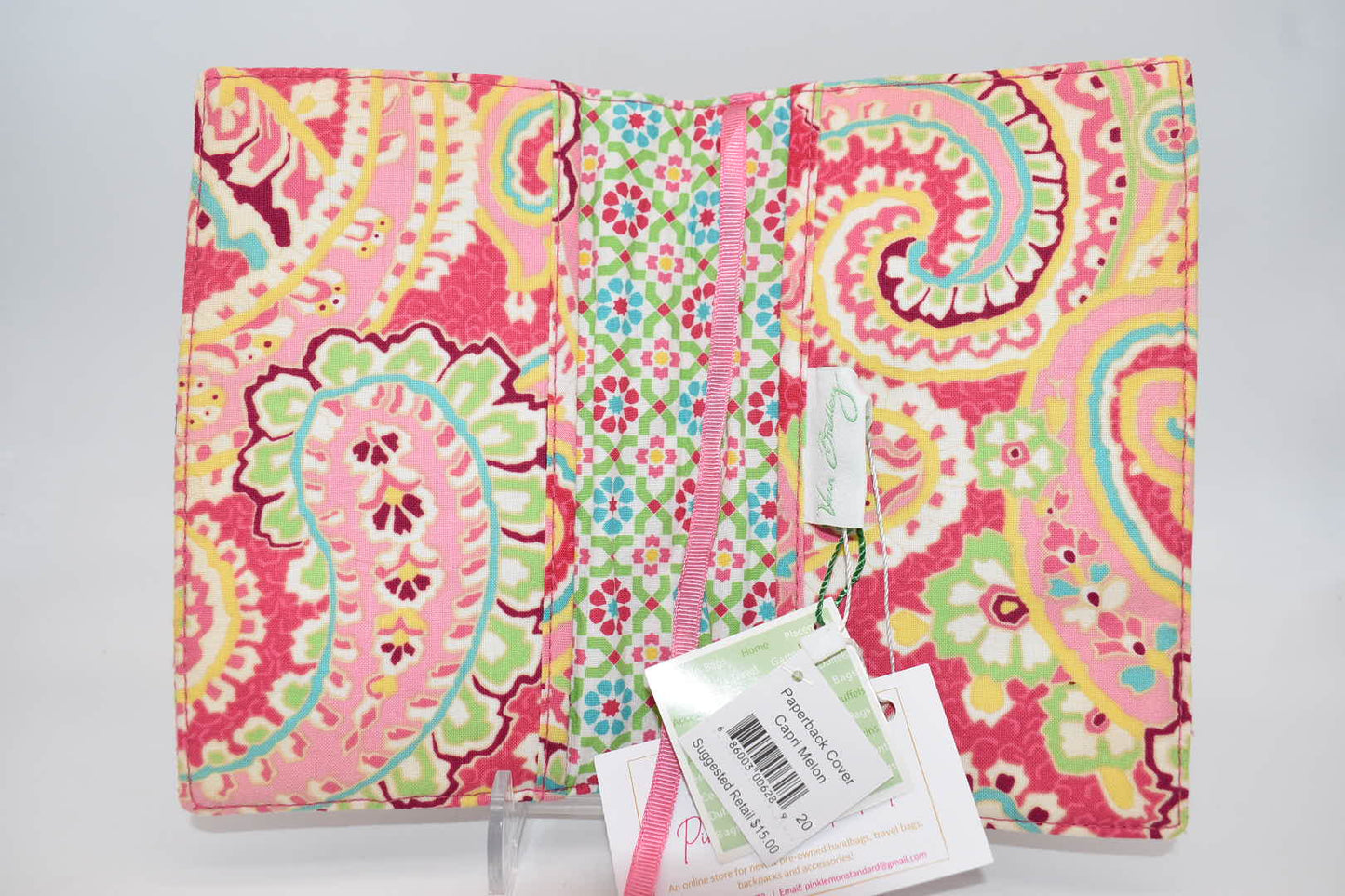 Vera Bradley Paperbook Cover in "Capri Melon" Pattern