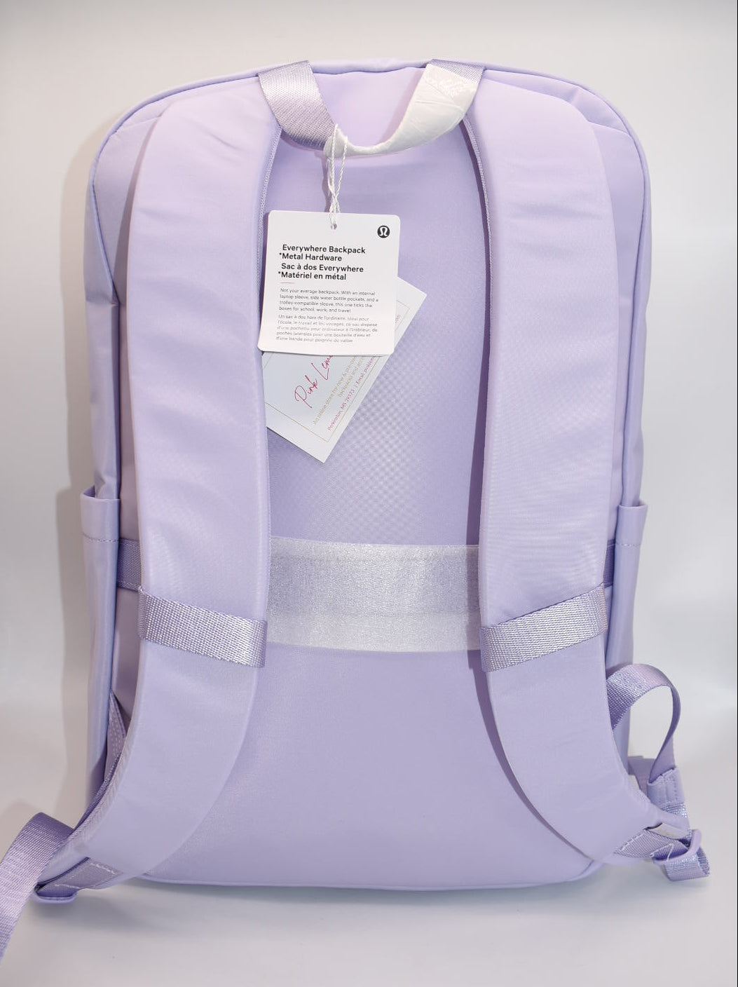 Lululemon Everywhere 22L Metal Hardware Backpack in Lavender & Gold