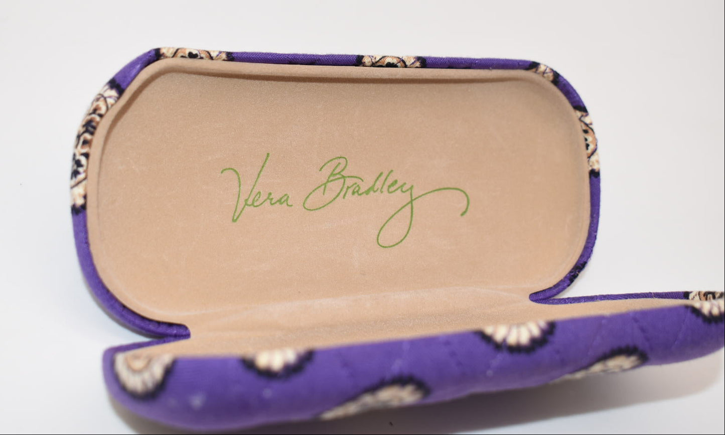 Vera Bradley Hard Clamshell Eyewear Case in "Bandana -Purple" Pattern