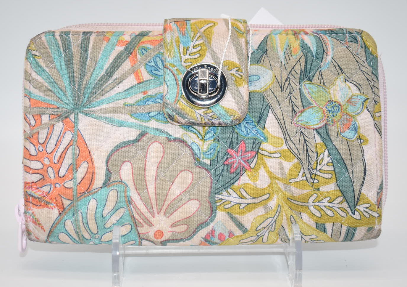 Vera Bradley RFID Turnlock Wallet in "Rain Forest Canopy" Pattern