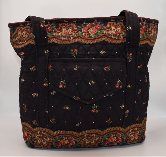 Vintage Vera Bradley Villager Tote Bag in "Petit Point" Pattern
