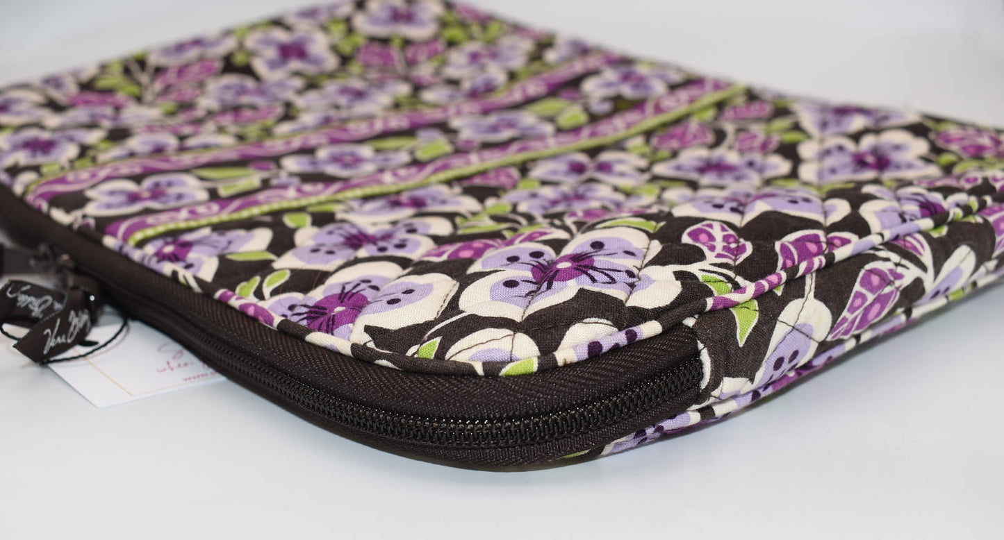 Vera Bradley 17" Laptop Sleeve in "Plum Petals" Pattern
