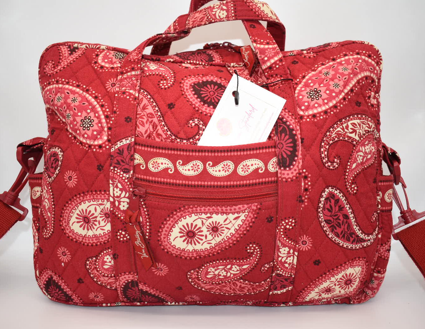 Vera Bradley Laptop/Commuter Bag in "Mesa Red" Pattern