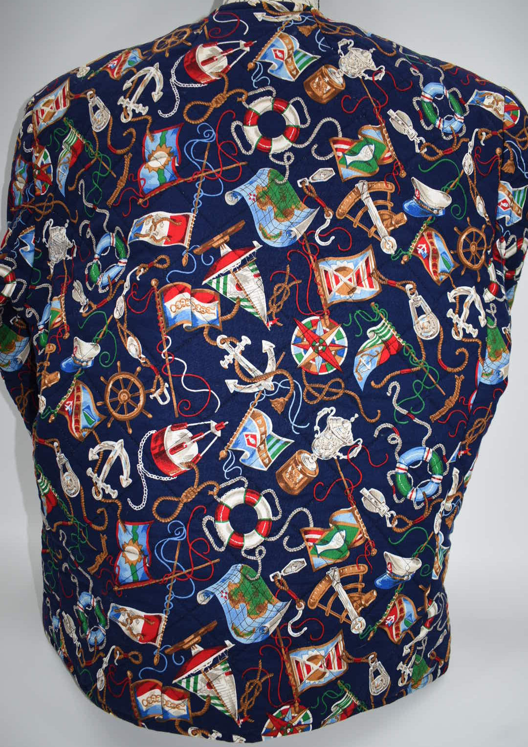 Vintage Vera Bradley Quilted Large Jacket in "Regatta - 1994" Pattern