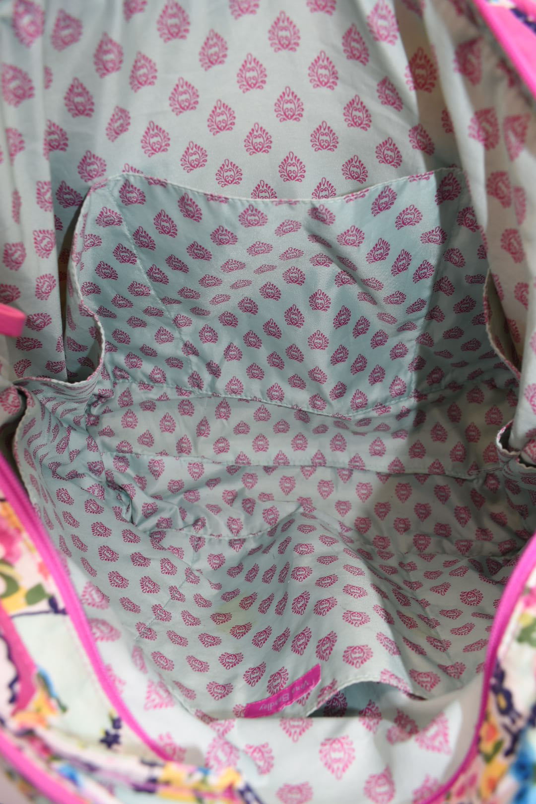 Vera Bradley Large Vera Tote Bag in "Wildflower Paisley" Pattern