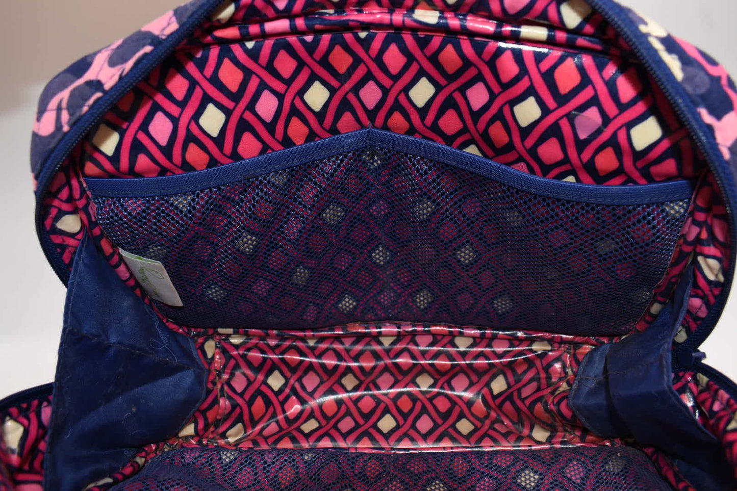 Vera Bradley Large Blush & Brush Makeup Case in "Katalina Pink" Pattern