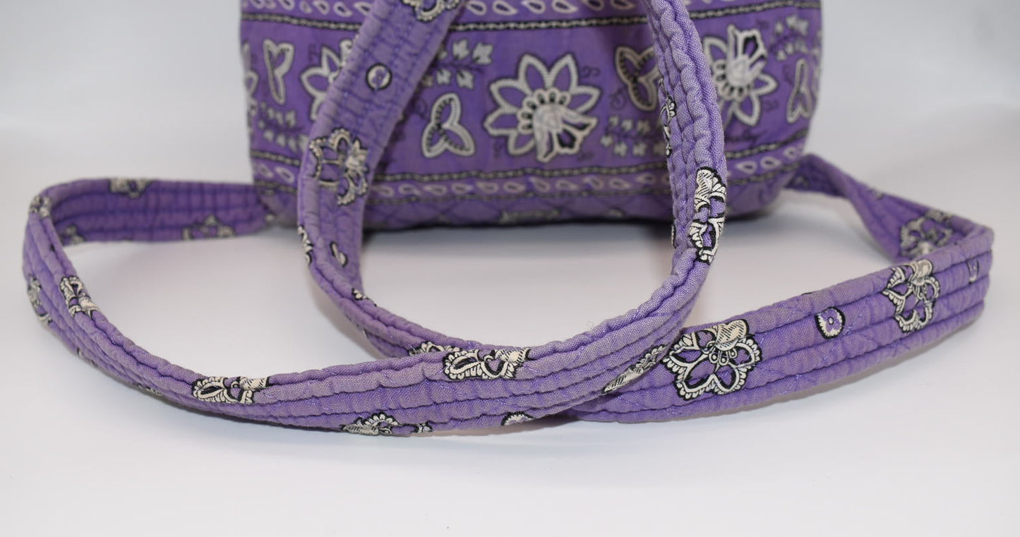 Vera Bradley Mimi Vintage Style Backpack in Purple Bandana