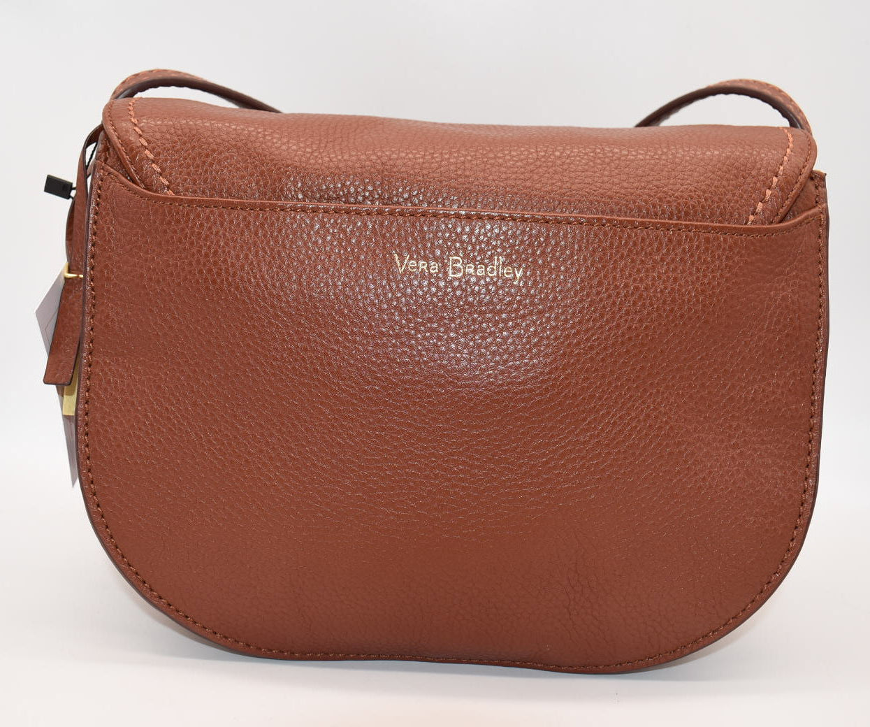 Vera Bradley Carson Leather Saddle Crossbody Bag in "Acorn"