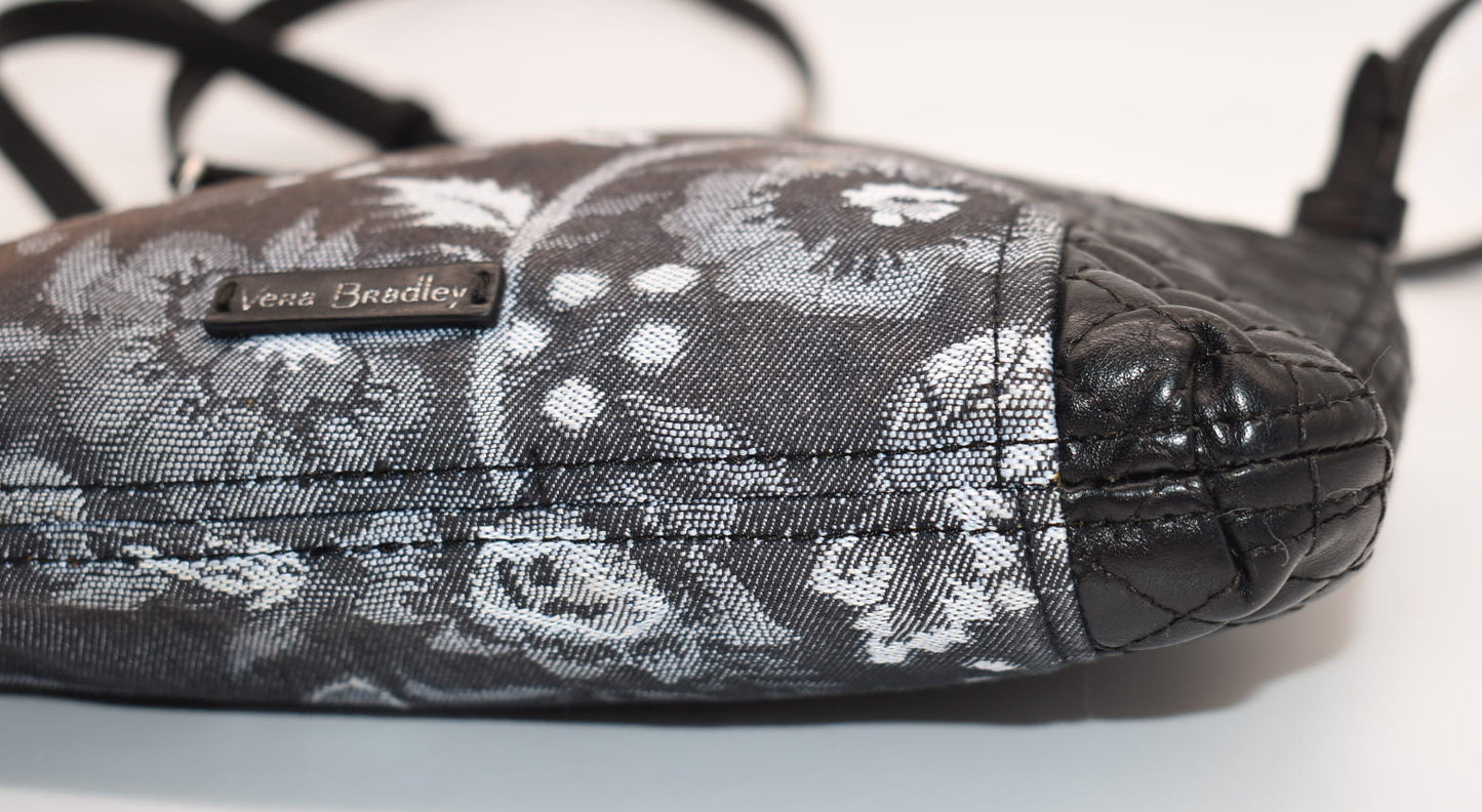 Vera Bradley Carryall Crossbody Bag in "Foxwood Navy" Pattern