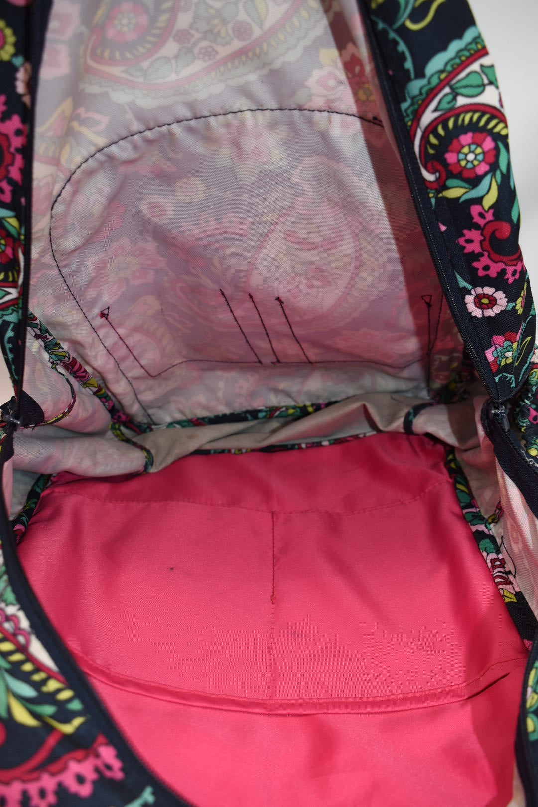 Vera Bradley Lighten Up Campus Backpack in "Petal Paisley" Pattern