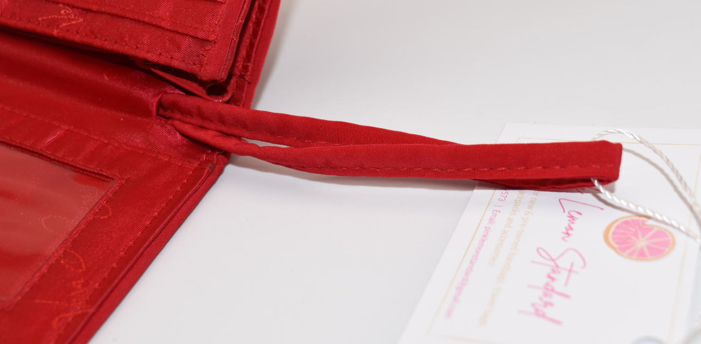 Vera Bradley Microfiber Clutch Wallet in Red