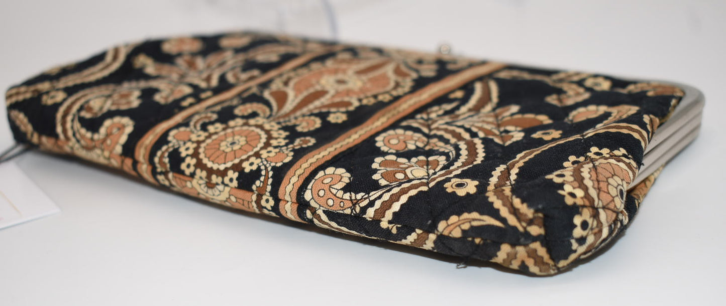 Vera Bradley Double Kisslock Wallet in "Caffe Latte" Pattern