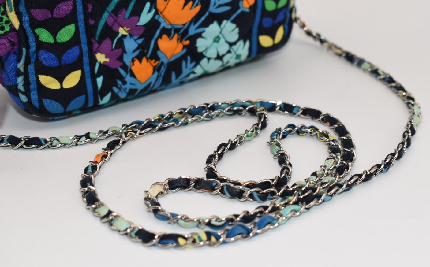 Vera Bradley Mini Chain Bag in "Midnight Blue" Pattern