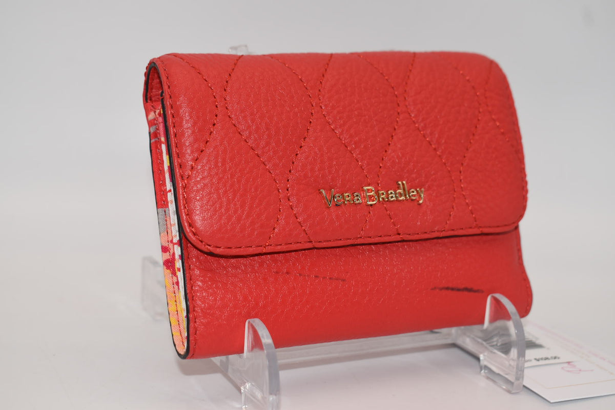 Vera Bradley Riley Leather Compact Wallet in "Canyon Sunset"