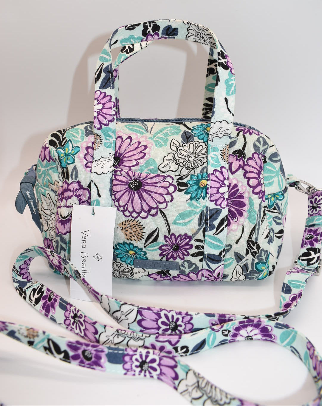 Vera Bradley Mini Satchel Bag in "Penelope's Garden" Pattern