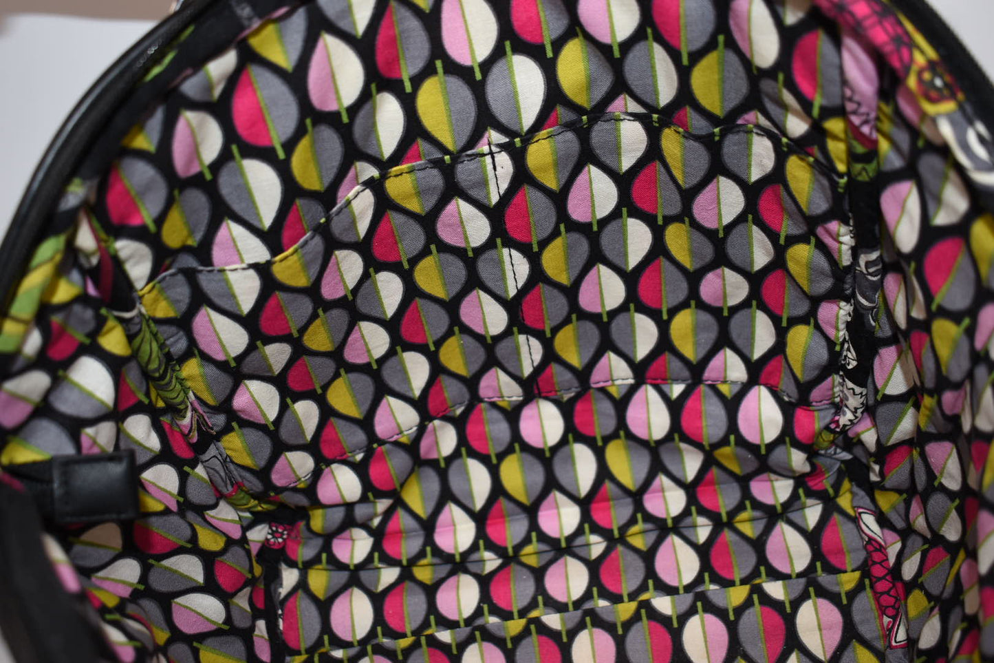 Vera Bradley Trimmed Satchel Bag in "Moon Blooms" Pattern