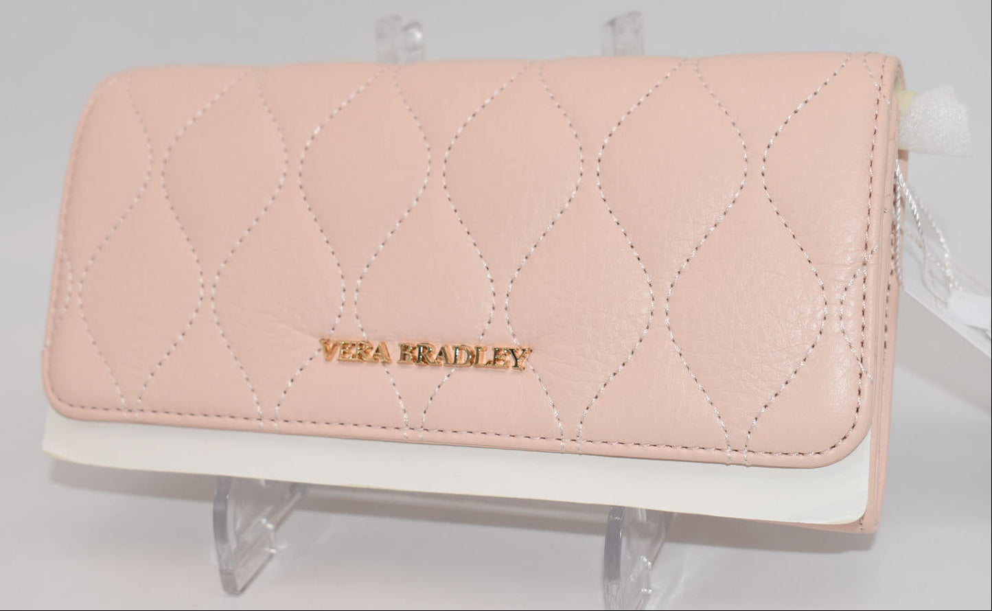 Vera Bradley Quilted Leather Audrey Wallet in Blush Color