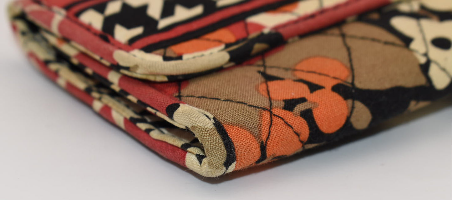 Vera Bradley Trifold Euro Wallet in "Bittersweet" Pattern
