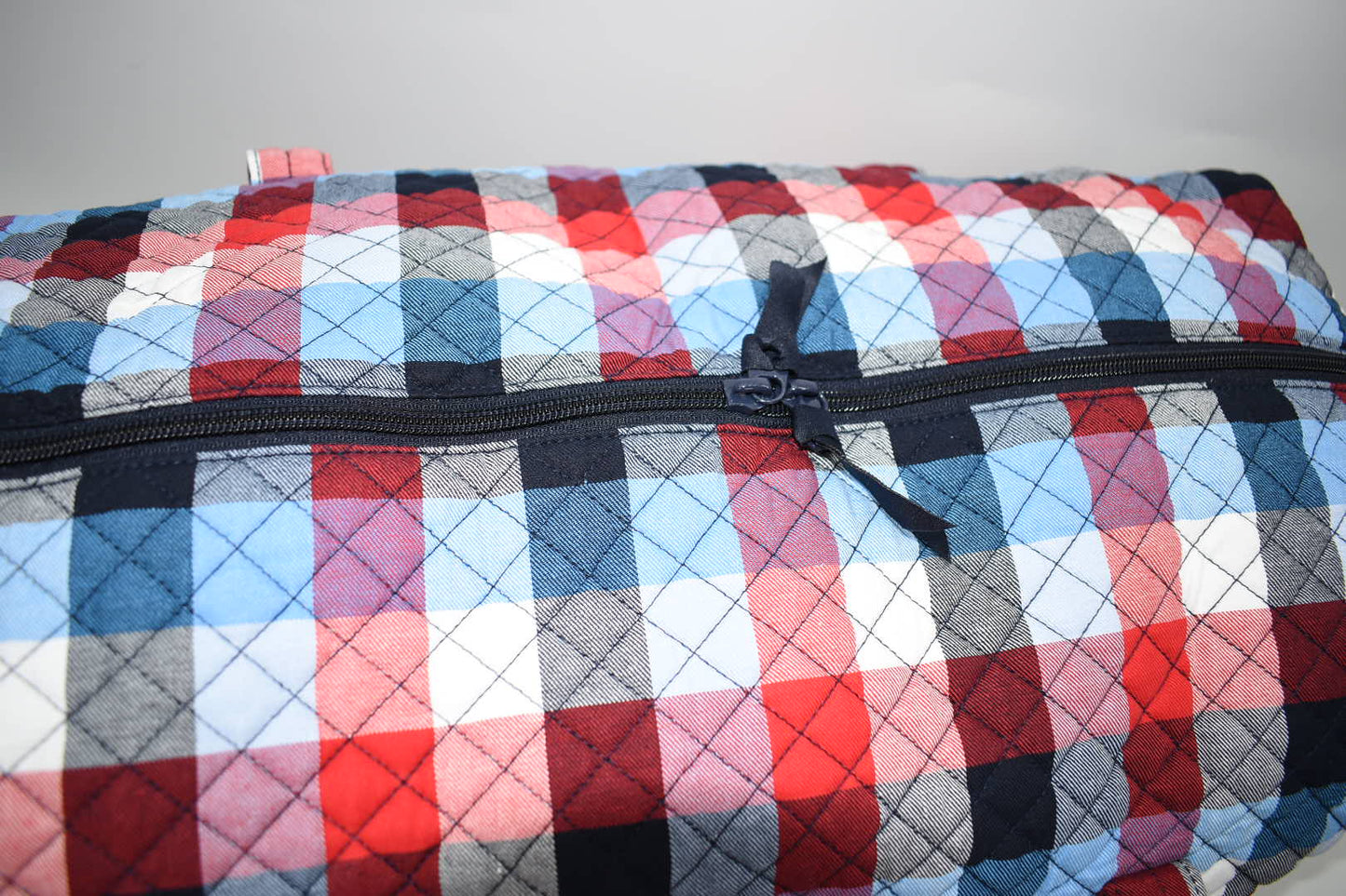 Vera Bradley Large Travel Duffel Bag in "Patriotic Plaid" Pattern